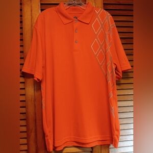 PGA Tour Pro Series Official Licensed Men's Golf Polo Shirt Orange Size XL